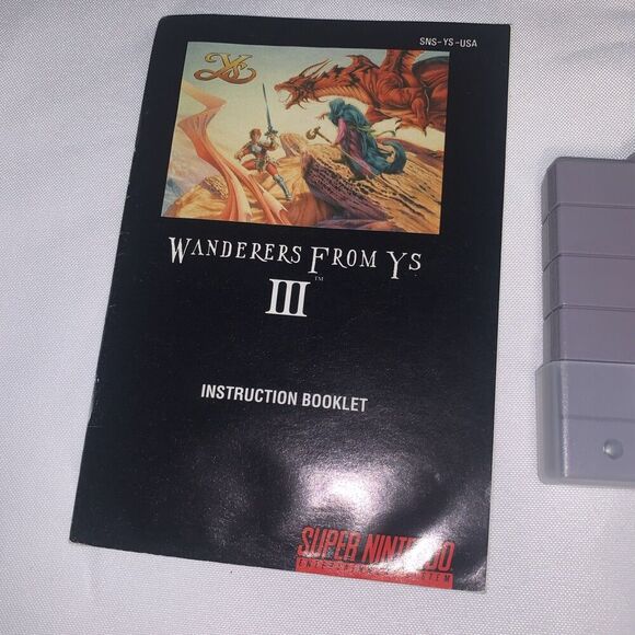 vintage game Wanderers From Ys III(Super Nintendo Entertainment System, 1992) - Picture 3 of 9